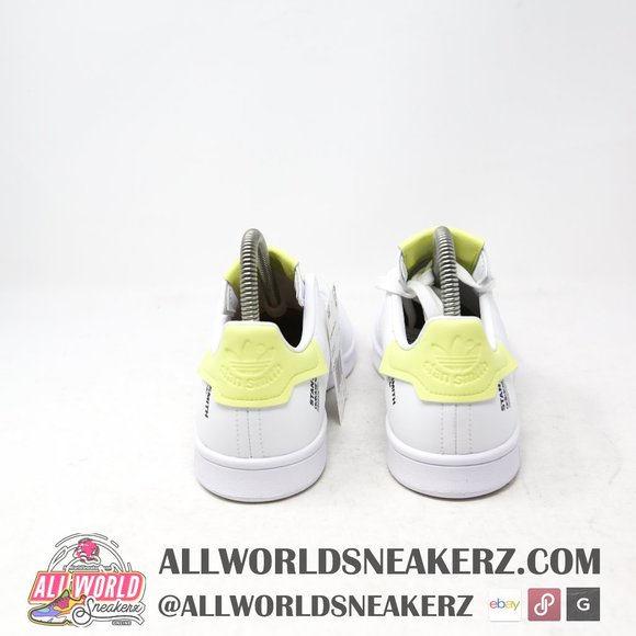 adidas Stan Smith PrimeGreen Vegan Tennis Sneaker White Yellow GV7665 Bl… - Picture 5 of 16